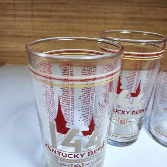 Kentucky Derby Julep Drinking Glasses 144th Churchill Downs 2018 Lot of 4 - Picture 3 of 12
